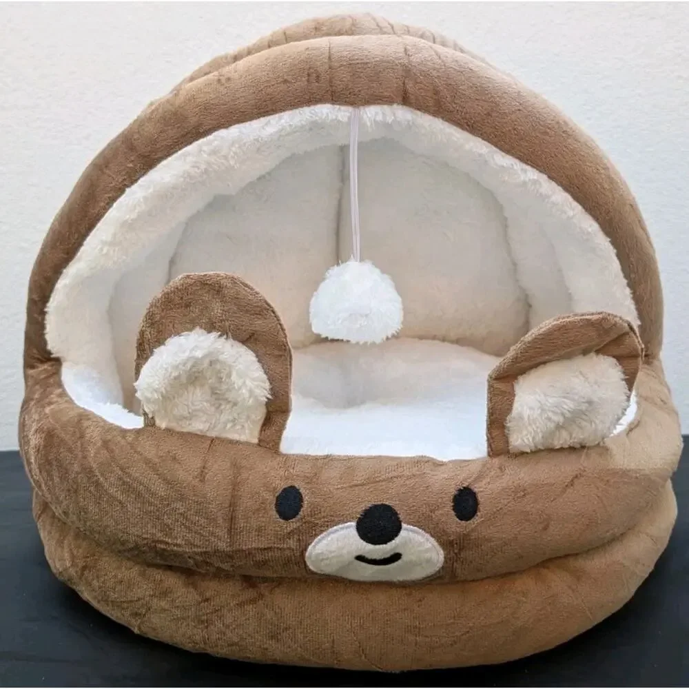 Quality Dog Bed Removable Washable Plush Thick Comfy Warm 15x14x12
